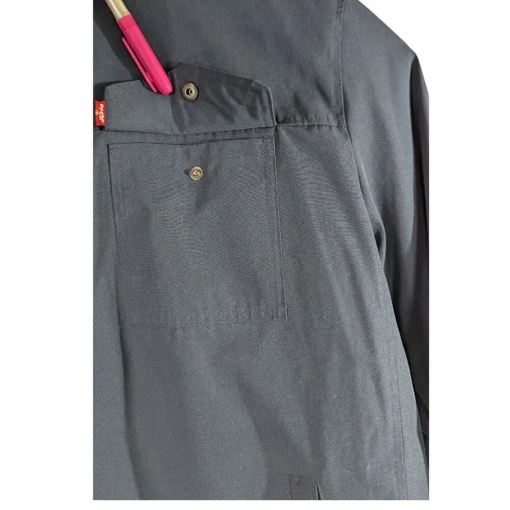 Levis Mens Hoodie Winter Rain Jacket 2XL XXL Water Wind Resist Navy Blue Arctic